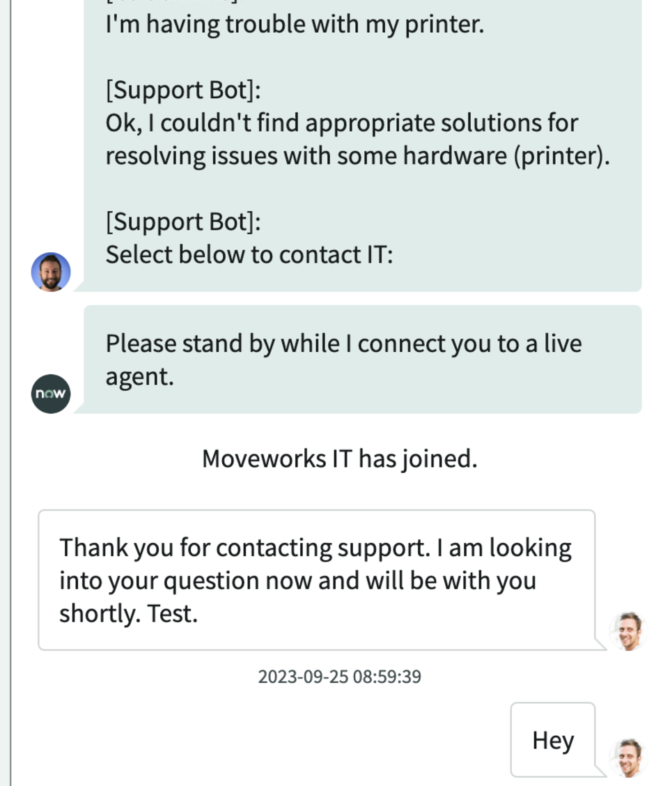 Live Agent Support @Moveworks